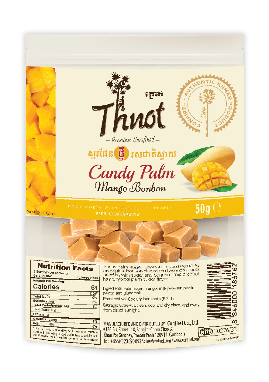 Thnot Candy Palm Mango Bonbon, 50g