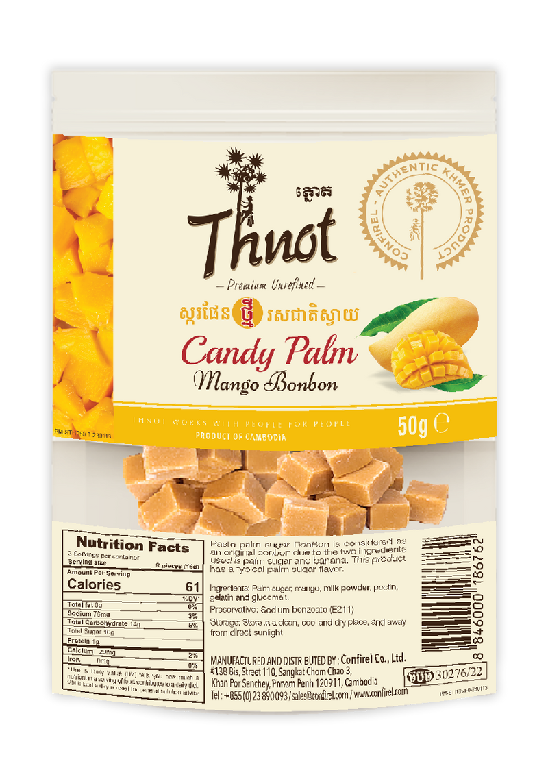 Thnot Candy Palm Mango Bonbon, 50g